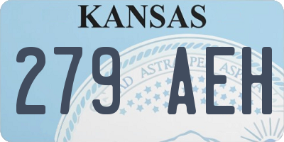KS license plate 279AEH