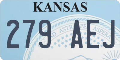 KS license plate 279AEJ