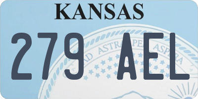 KS license plate 279AEL