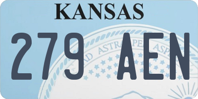 KS license plate 279AEN