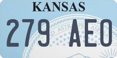 KS license plate 279AEO