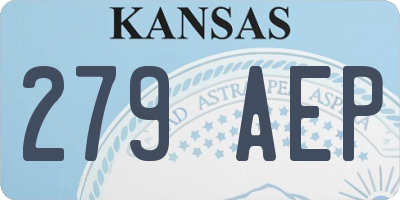 KS license plate 279AEP