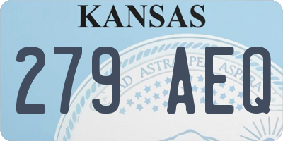 KS license plate 279AEQ