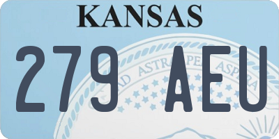 KS license plate 279AEU