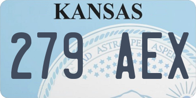 KS license plate 279AEX