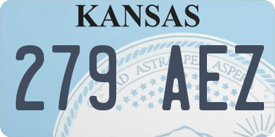 KS license plate 279AEZ