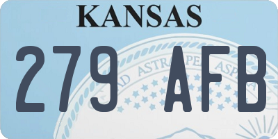 KS license plate 279AFB