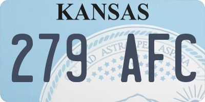 KS license plate 279AFC