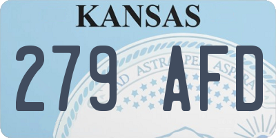 KS license plate 279AFD