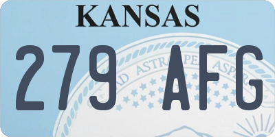 KS license plate 279AFG