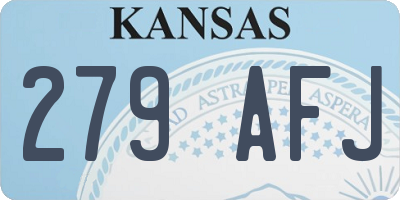 KS license plate 279AFJ