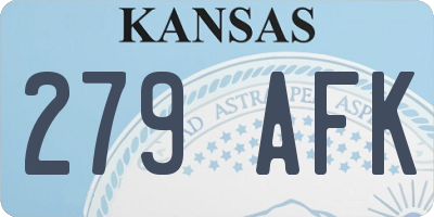 KS license plate 279AFK