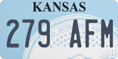 KS license plate 279AFM