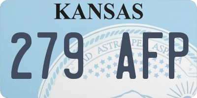 KS license plate 279AFP
