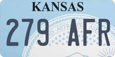 KS license plate 279AFR