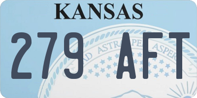 KS license plate 279AFT