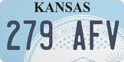 KS license plate 279AFV