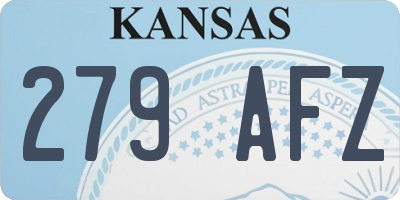 KS license plate 279AFZ