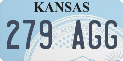 KS license plate 279AGG