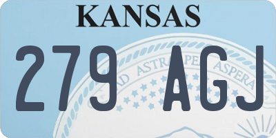 KS license plate 279AGJ