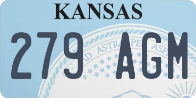 KS license plate 279AGM