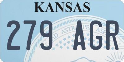 KS license plate 279AGR