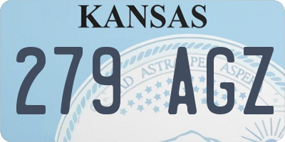 KS license plate 279AGZ