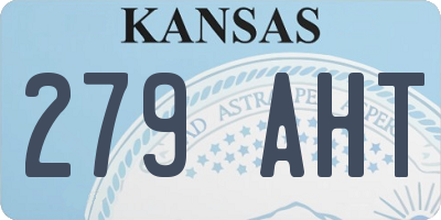KS license plate 279AHT