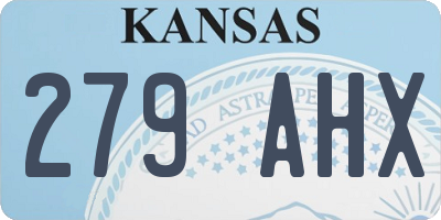 KS license plate 279AHX