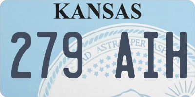 KS license plate 279AIH