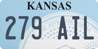 KS license plate 279AIL