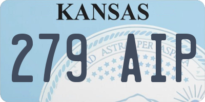 KS license plate 279AIP