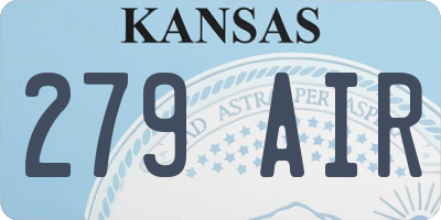 KS license plate 279AIR