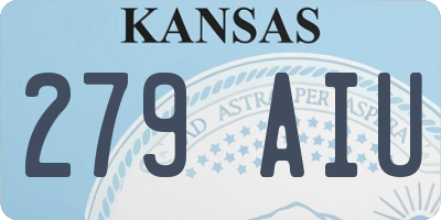 KS license plate 279AIU