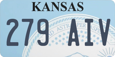 KS license plate 279AIV