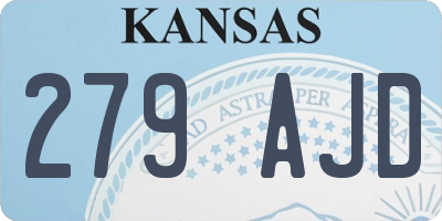 KS license plate 279AJD