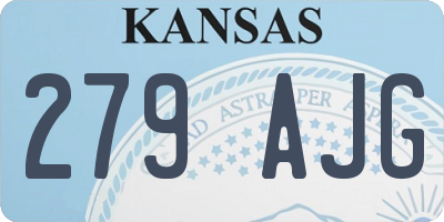 KS license plate 279AJG