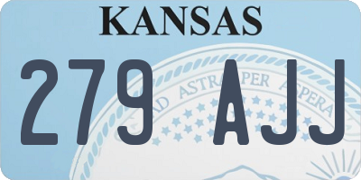 KS license plate 279AJJ