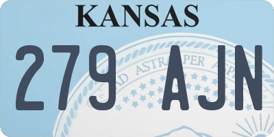 KS license plate 279AJN