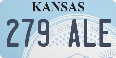 KS license plate 279ALE