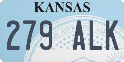 KS license plate 279ALK