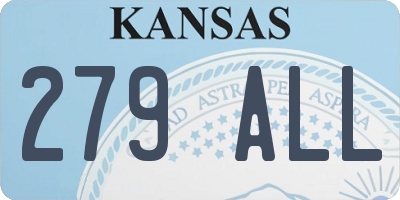 KS license plate 279ALL