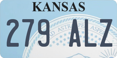 KS license plate 279ALZ