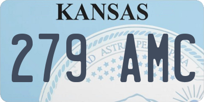 KS license plate 279AMC