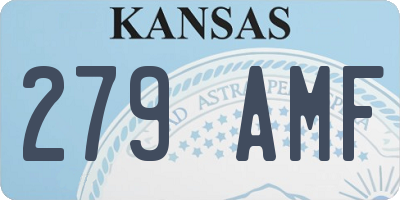 KS license plate 279AMF