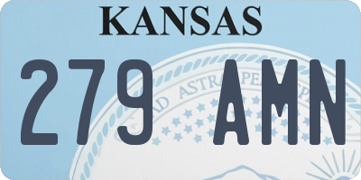 KS license plate 279AMN