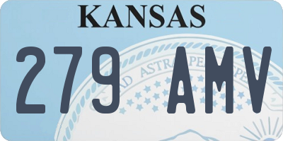 KS license plate 279AMV