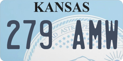 KS license plate 279AMW