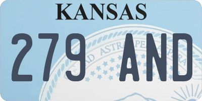 KS license plate 279AND