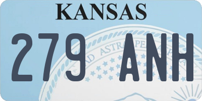 KS license plate 279ANH
